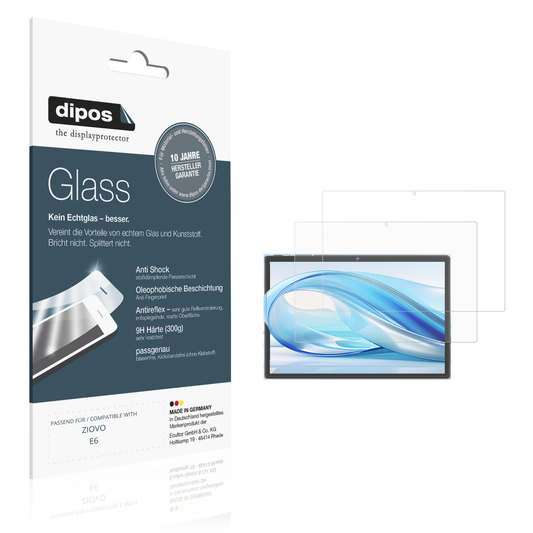 Matte Displayschutzfolie von dipos passend für ZIOVO E6, 9H kratzfest und blasenfrei montiert
