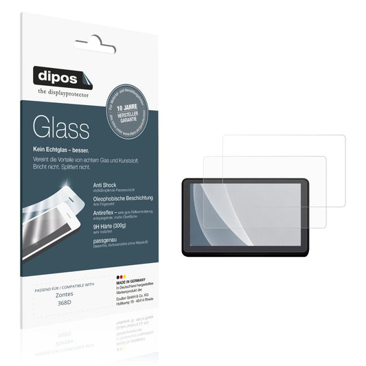 Matte Displayschutzfolie von dipos passend für Zontes 368D, 9H kratzfest und blasenfrei montiert