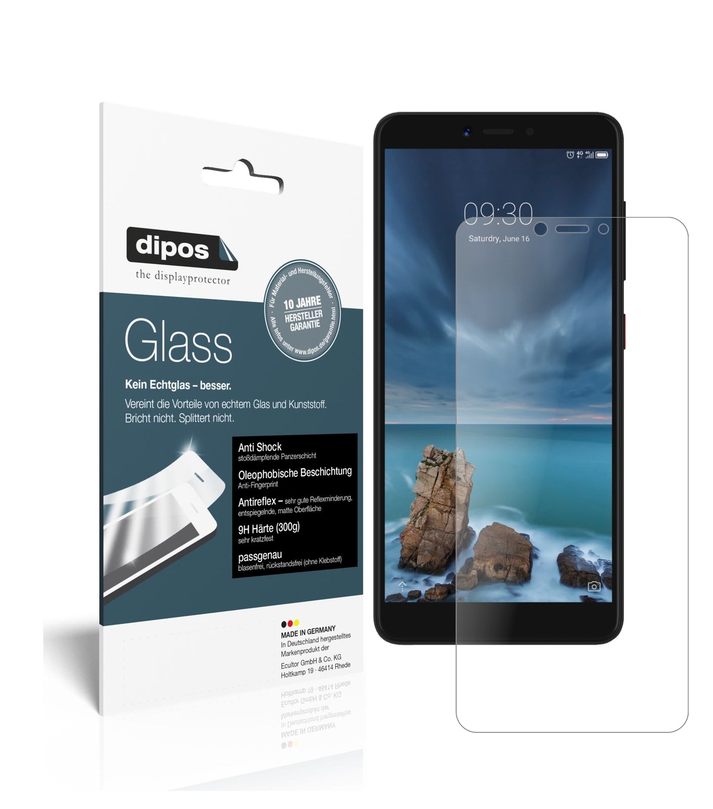 Matte Displayschutzfolie von dipos passend für ZTE Blade A7 Vita, 9H kratzfest und blasenfrei montiert