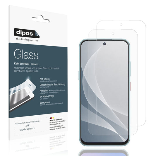 Matte Displayschutzfolie von dipos passend für ZTE Blade V80 Pro, 9H kratzfest und blasenfrei montiert