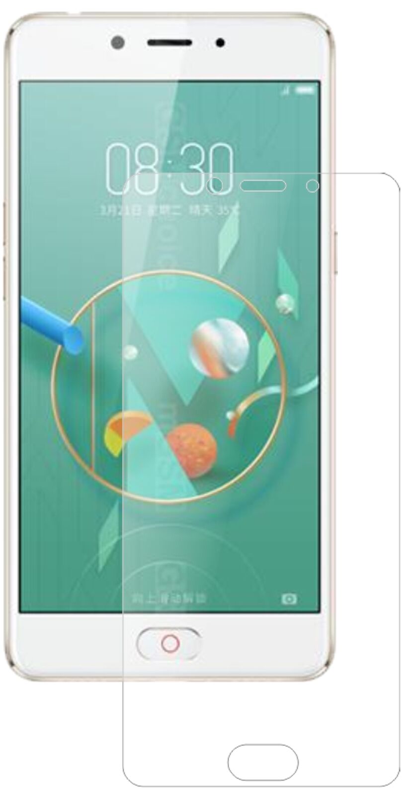 Matte Displayschutzfolie von dipos passend für ZTE Nubia N2, 9H kratzfest und blasenfrei montiert
