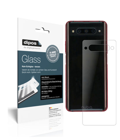 Matte Displayschutzfolie von dipos passend für ZTE nubia Z20 Rückseite, 9H kratzfest und blasenfrei montiert