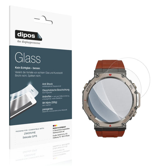 Matte Displayschutzfolie von dipos passend für ZWOIVHE Sekoda GPS, 9H kratzfest und blasenfrei montiert
