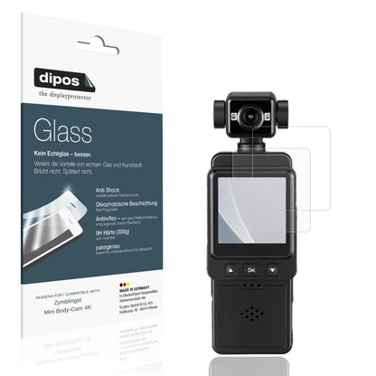 Matte Displayschutzfolie von dipos passend für Zymblingst Mini Body-Cam 4K, 9H kratzfest und blasenfrei montiert