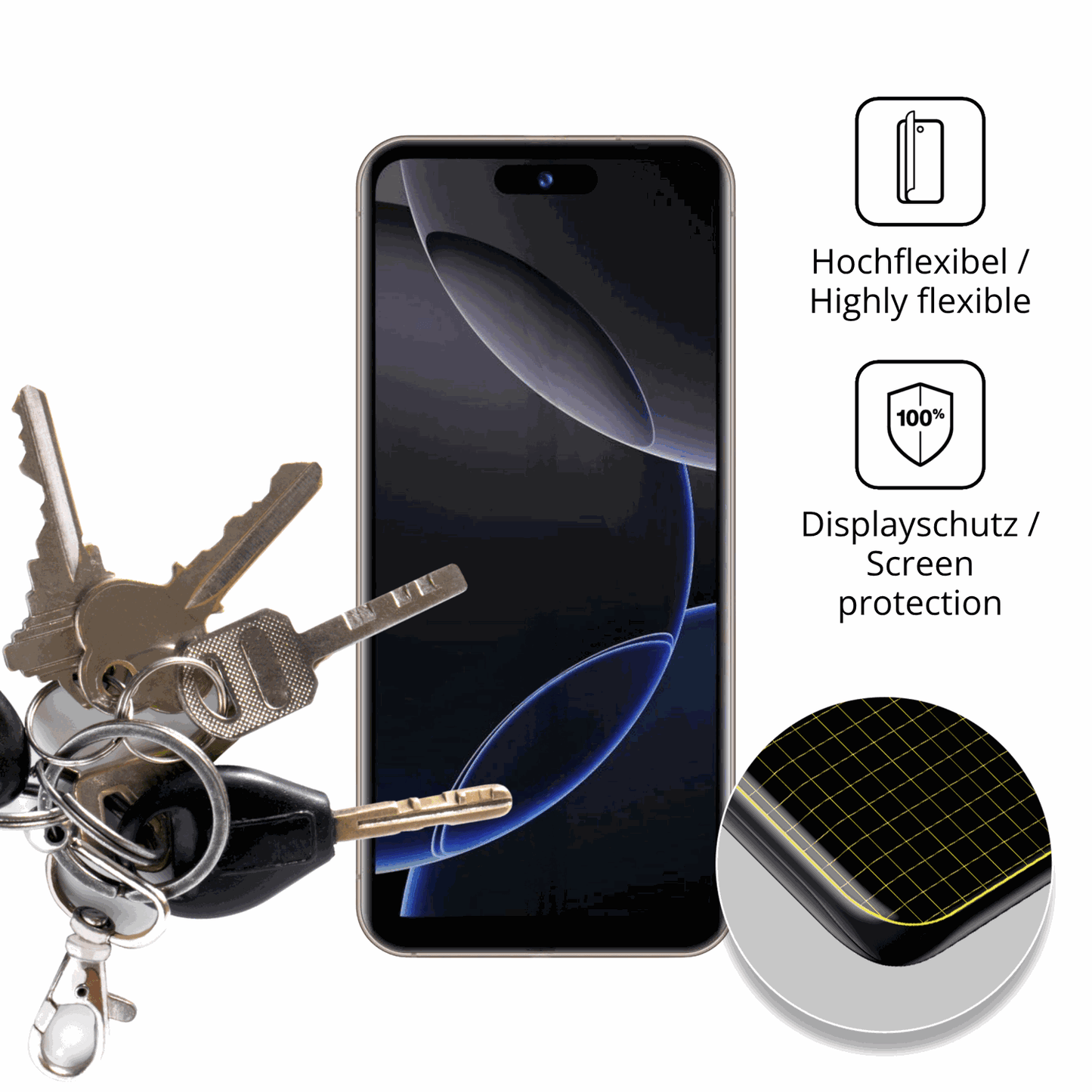 dipos Displayschutz für Peace Nova 16 Pro, transparente Oberfläche, geringe Dicke und perfekte Passform
