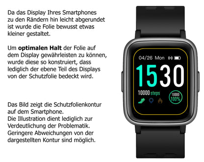 2x Schutzfolie klar für Pearl Newgen medicals SW-260.hr Display-Schutzfolie