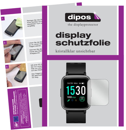 Klare Displayschutzfolie von dipos passend für Pearl Newgen medicals SW-260.hr, präziser Zuschnitt und blasenfrei montiert