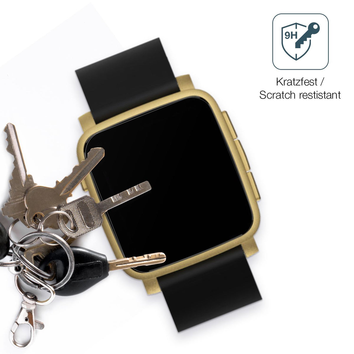 dipos Displayschutz für Pebble Time 2, mattierte Oberfläche, robuste Festigkeit und perfekte Passform