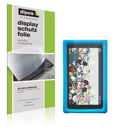 Matte Displayschutzfolie von dipos passend für Pebble Gear Disney, präziser Zuschnitt und blasenfrei montiert