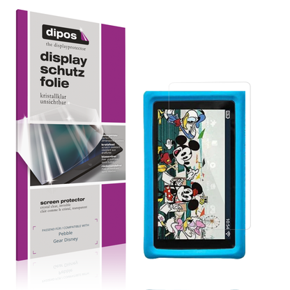 Klare Displayschutzfolie von dipos passend für Pebble Gear Disney, präziser Zuschnitt und blasenfrei montiert