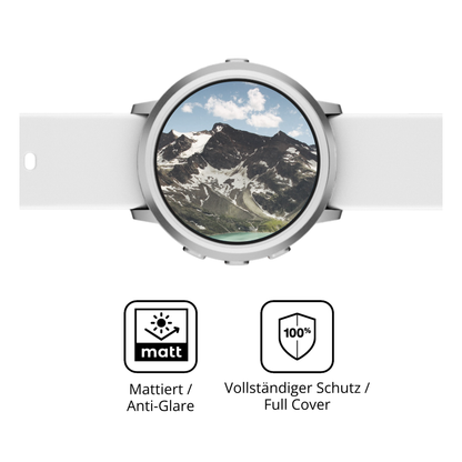 Flexible TPU-Folie passend zugeschnitten für Pebble Round 2, vollständige Abdeckung