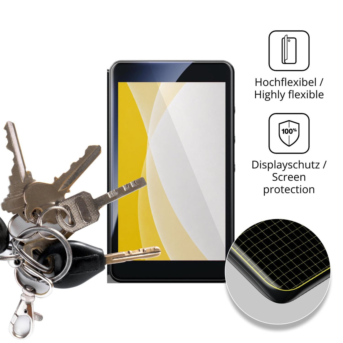dipos Displayschutz für PECSU G4S, transparente Oberfläche, geringe Dicke und perfekte Passform