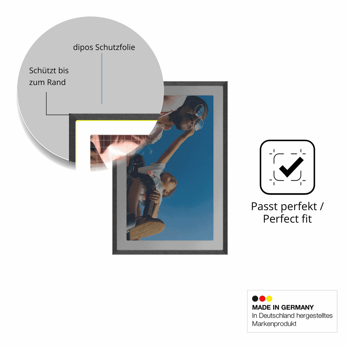 Screen Protector for pexar 11 Zoll Digitaler Bilderrahmen Privacy Filter 4-Way