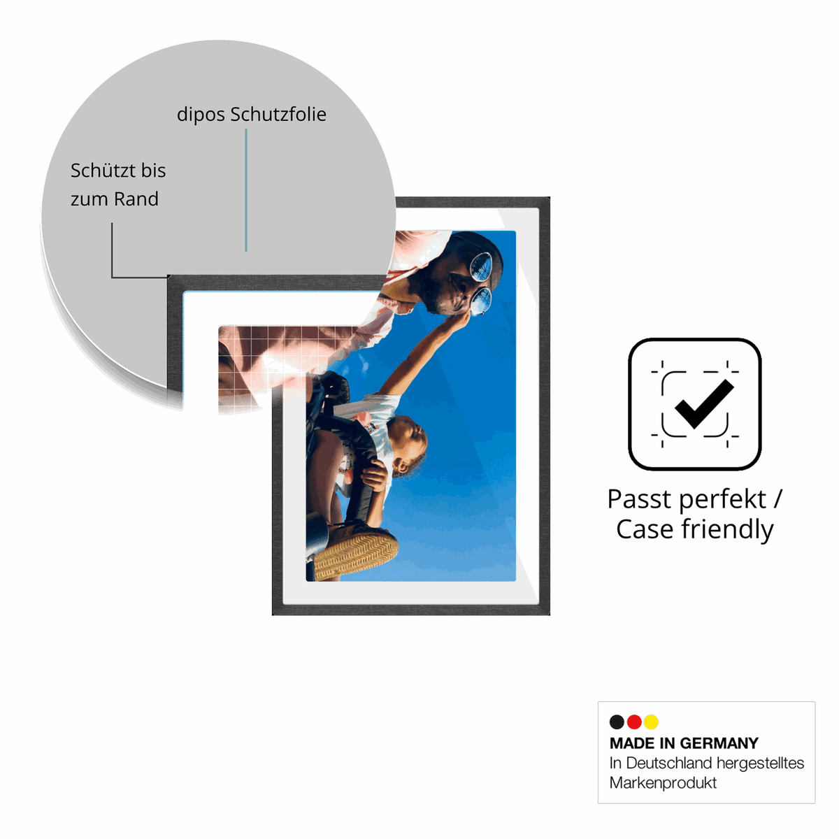2x Screen Protector for pexar 11 Zoll Digitaler Bilderrahmen Flexible Glass 9H