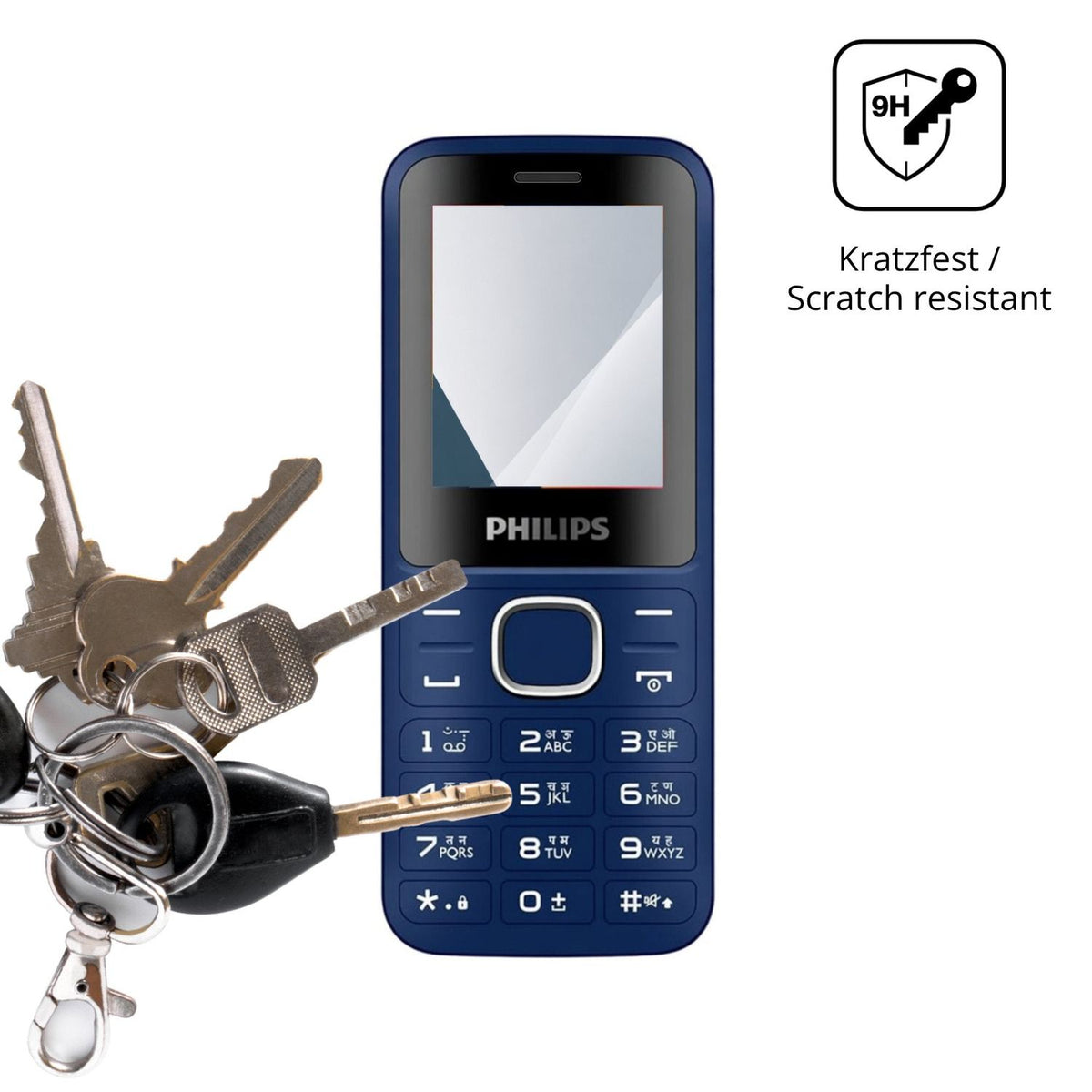 dipos Displayschutz für Philips E2104, transparente Oberfläche, perfekte Passform auch für die Rundungen