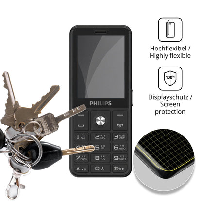 dipos Displayschutz für Philips E2221, mit Blickschutzfilter und perfekter Passform auch für die Rundungen