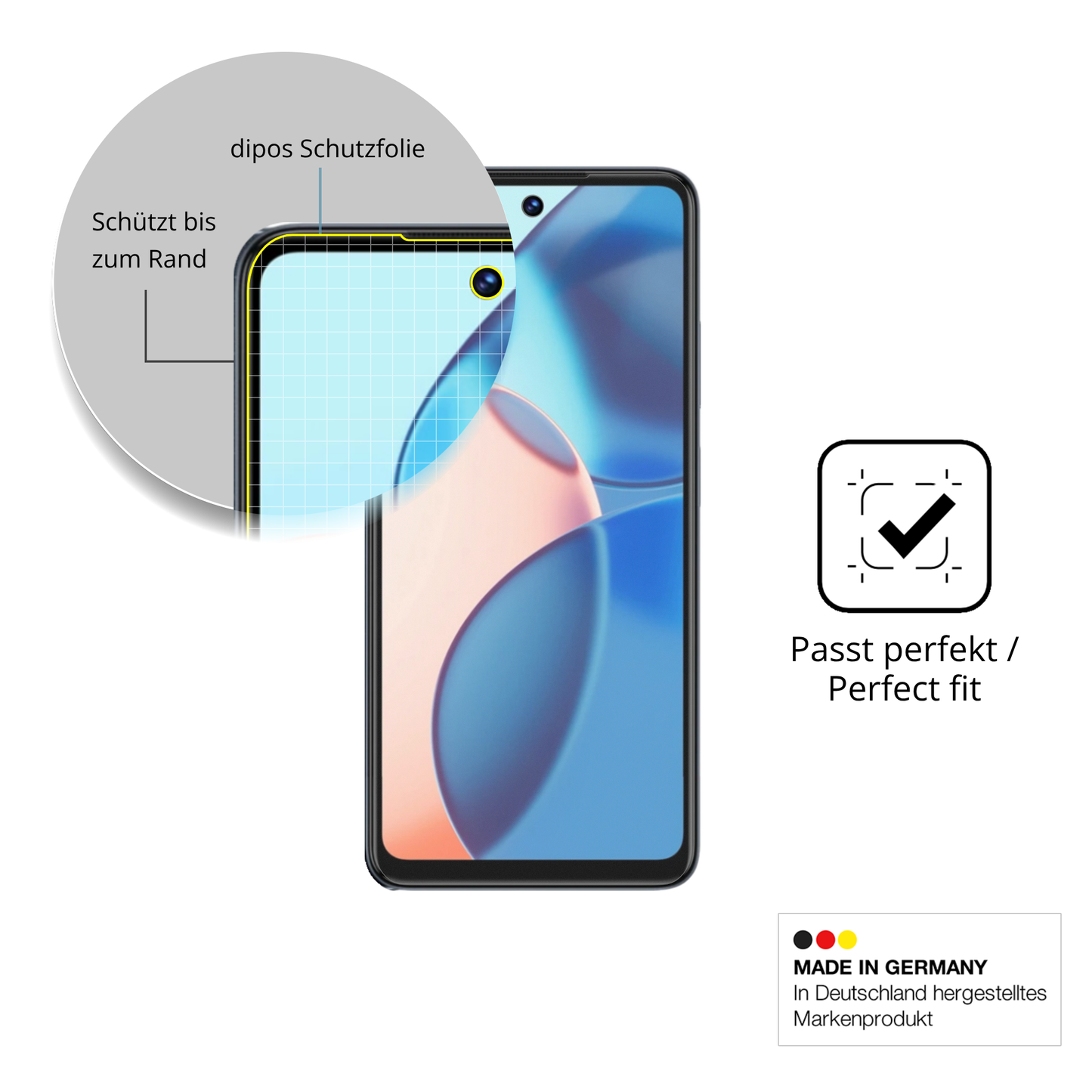 Besonders flexibler Displayschutz mit Anti-Shock-Schicht im Materialmix