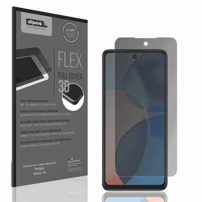 Blickschutzfolie von dipos passend für Philips Omni 10, 100% Displayabdeckung und blasenfreie Montage