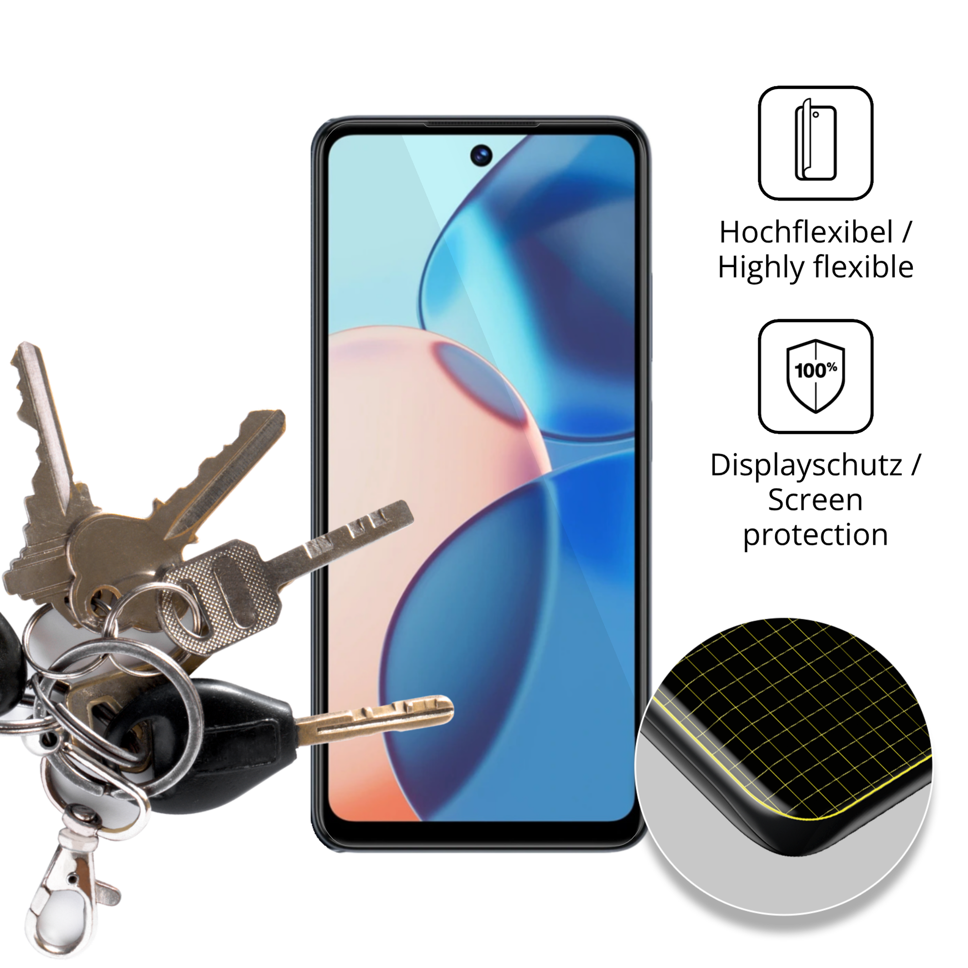dipos Displayschutz für Philips Omni 10, transparente Oberfläche, geringe Dicke und perfekte Passform