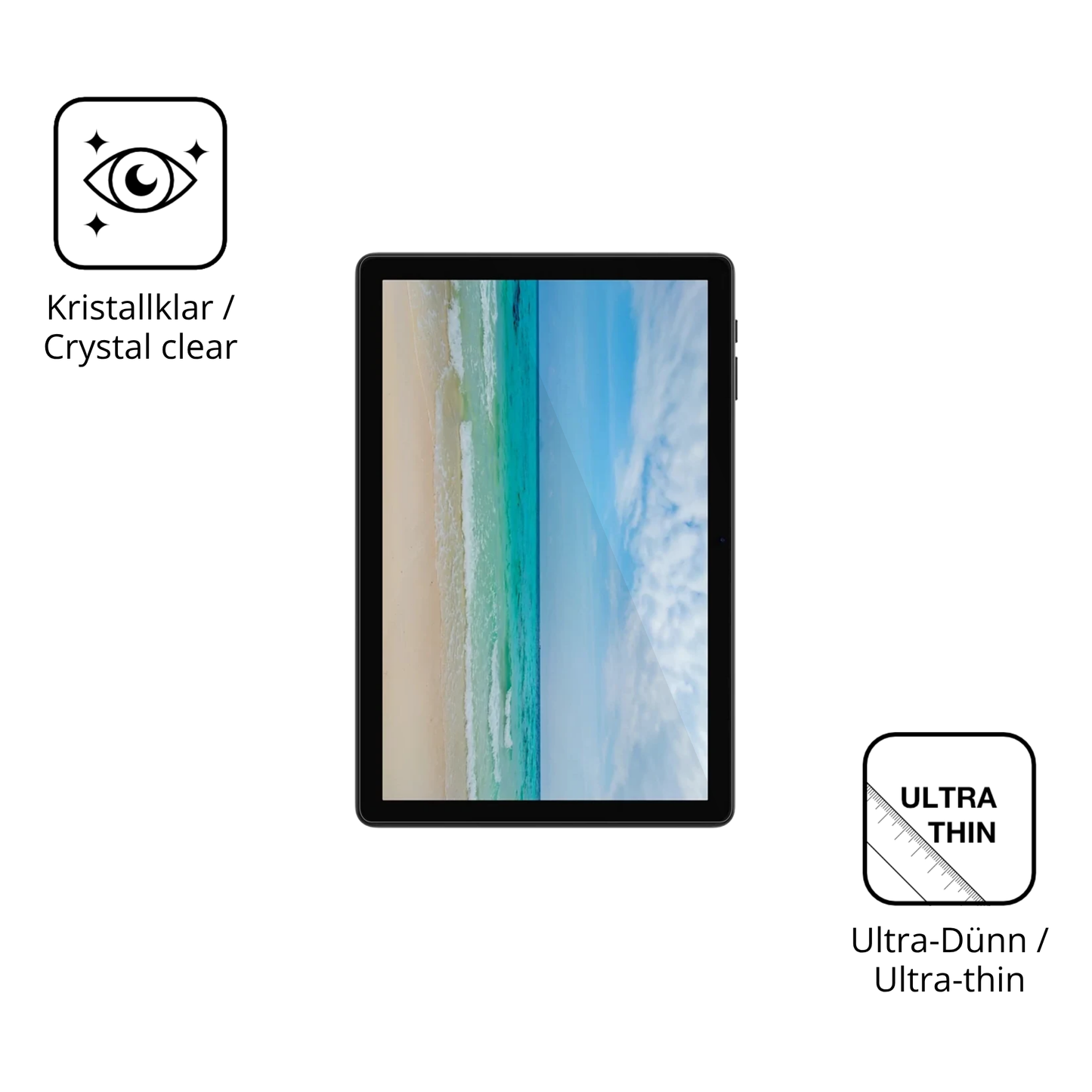 Dünne und klare Folie passend zugeschnitten für Philips T7305