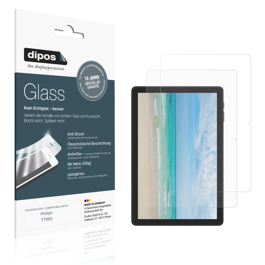 Matte Displayschutzfolie von dipos passend für Philips T7305, 9H kratzfest und blasenfrei montiert