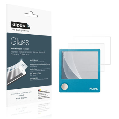 Matte Displayschutzfolie von dipos passend für PicPak E-Ink Display, 9H kratzfest und blasenfrei montiert