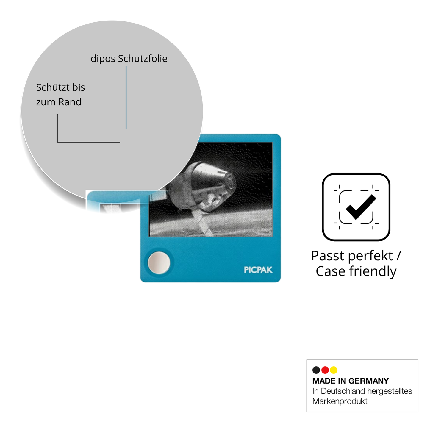 Besonders flexibler Displayschutz mit Anti-Shock-Schicht im Materialmix