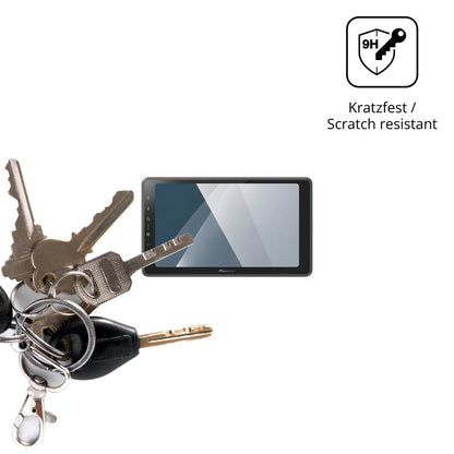 dipos Displayschutz für Pioneer SPH-EVO98DAB-UNI, transparente Oberfläche, perfekte Passform auch für die Rundungen