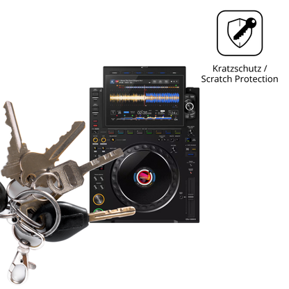Schutz gegen Kratzer auf dem Pioneer CDJ 3000X Glas durch Schlüssel oder Ähnliches