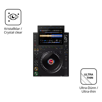 Dünne und klare Folie passend zugeschnitten für Pioneer CDJ 3000X