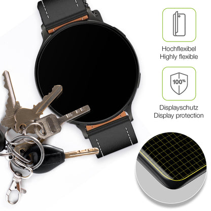 dipos Displayschutz für Pireware Nano Smartwatch, transparente Oberfläche, perfekte Passform auch für die Rundungen