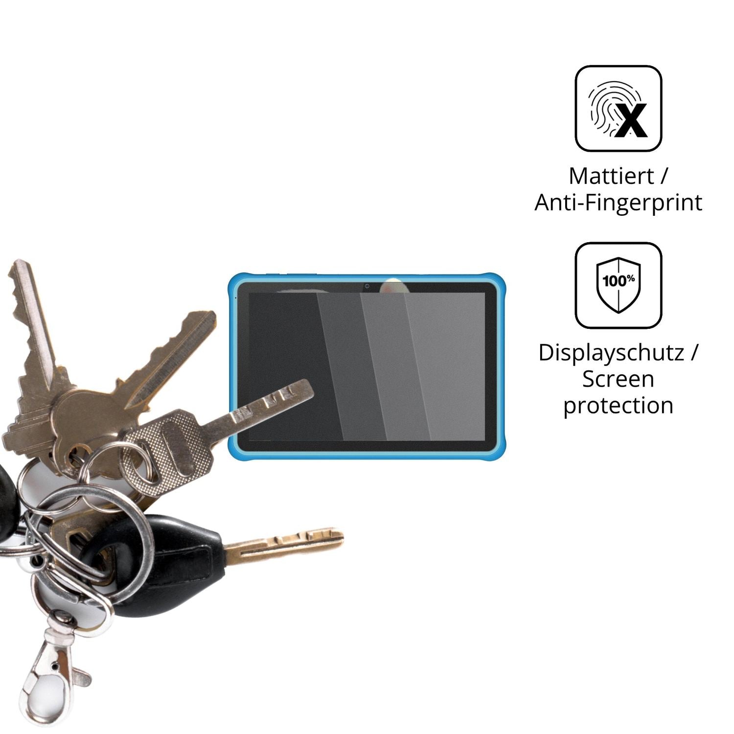 dipos Displayschutz für PIXGOOD M323, mattierte Oberfläche, Blickschutzfilter und perfekter Passform