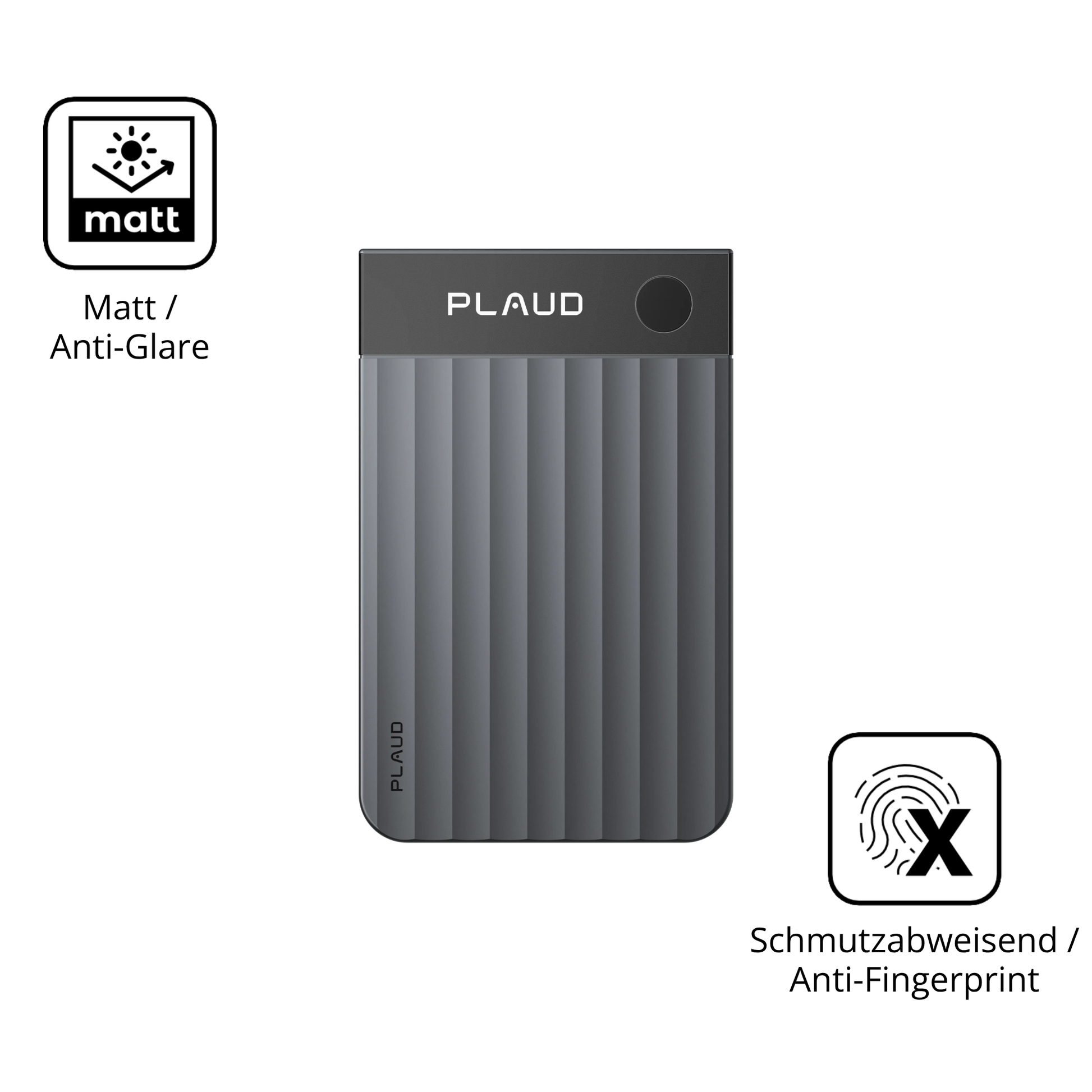 9H Hartbeschichtete, flexible Folie passend zugeschnitten für PLAUD Note Pro
