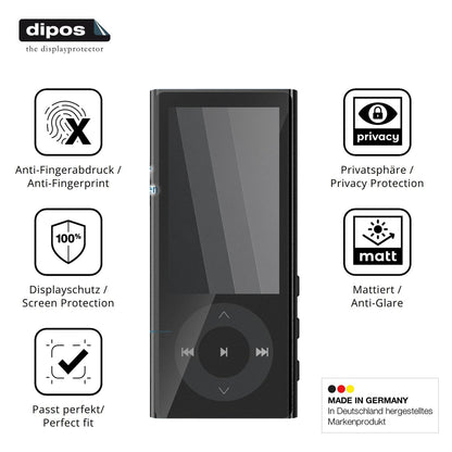 Screen Protector for PlayerPure A9 MP3-Player Privacy Filter 4-Way Protection 