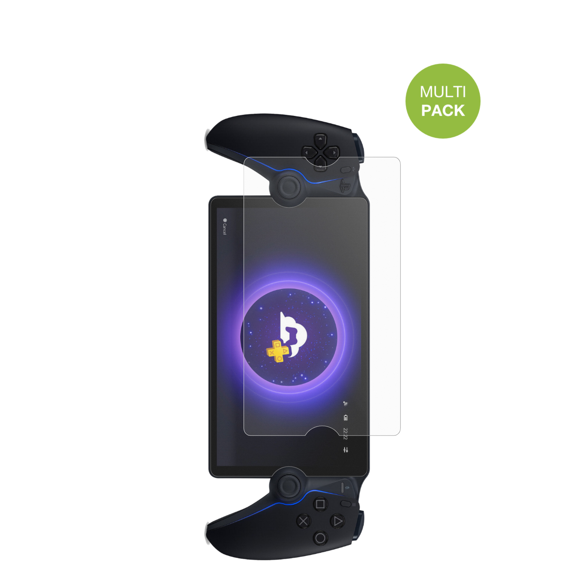 PlaystationPortal Remote 8 Zoll mit aufgebrachter dipos Displayschutzfolie, die lästige Fingerabdrücke minimiert