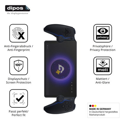 Privatsphäre-Schutz durch Sichtschutz-Folie passend zugeschnitten für Playstation Portal Remote 8 Zoll