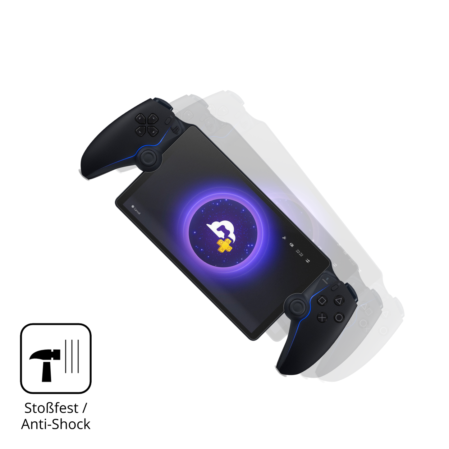 Schutz gegen Kratzer auf dem Playstation Portal Remote 8 Zoll Glas durch Schlüssel, Stöße gegen die Tischkante oder Stürze