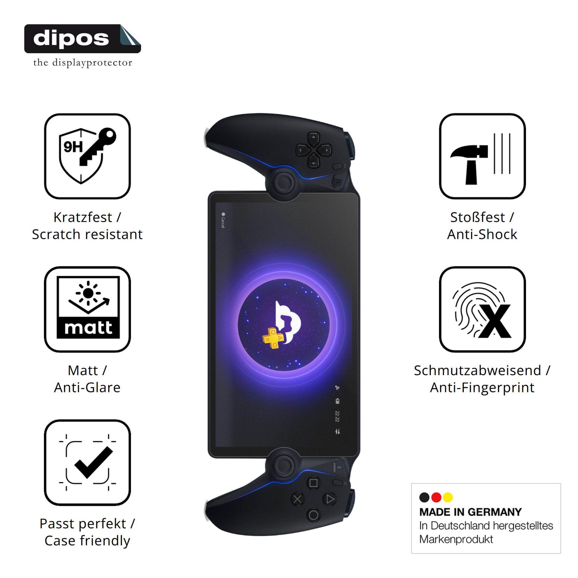 Displayschutz hergestellt in Deutschland, höchste Qualität made in Germany