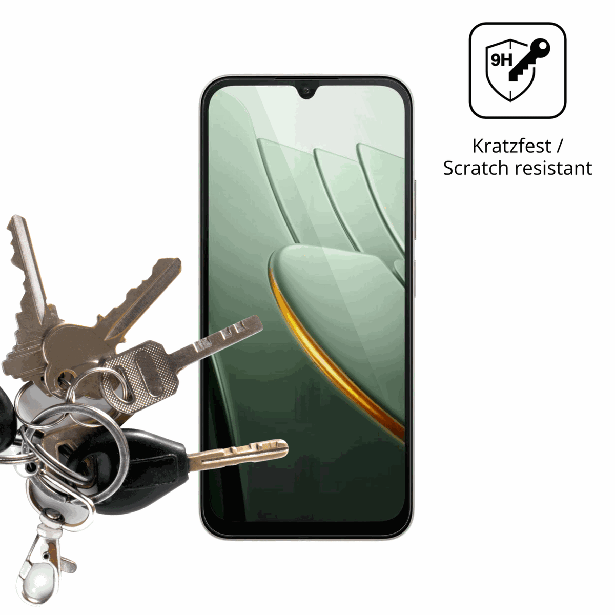 dipos Displayschutz für POCO C81 Pro, transparente Oberfläche, perfekte Passform auch für die Rundungen