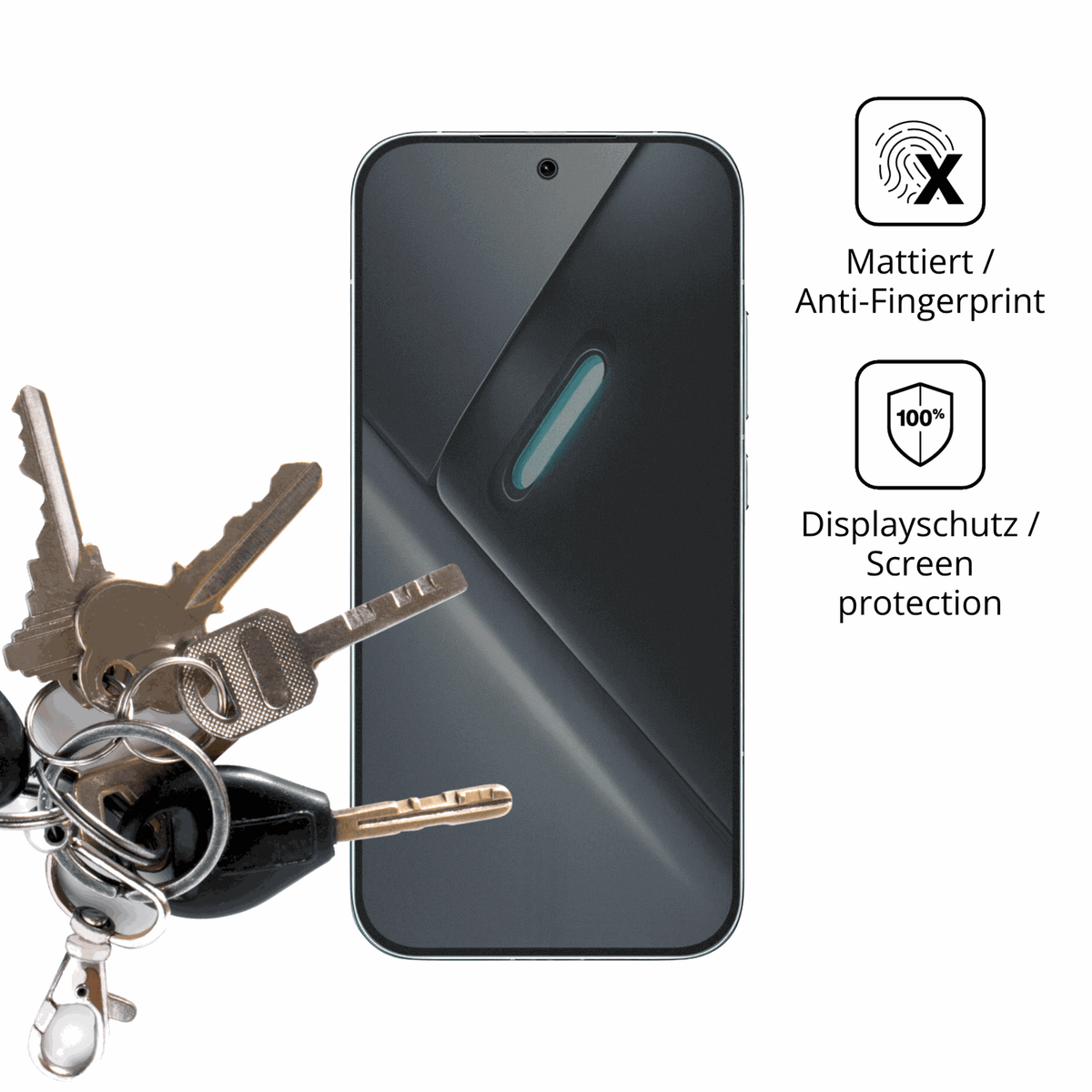 dipos Displayschutz für Poco X8 Pro, mattierte Oberfläche, Blickschutzfilter und perfekter Passform