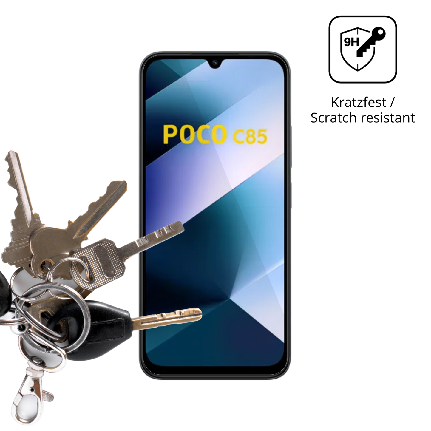 2x 9H Schutzfolie für Poco C85 Panzerfolie