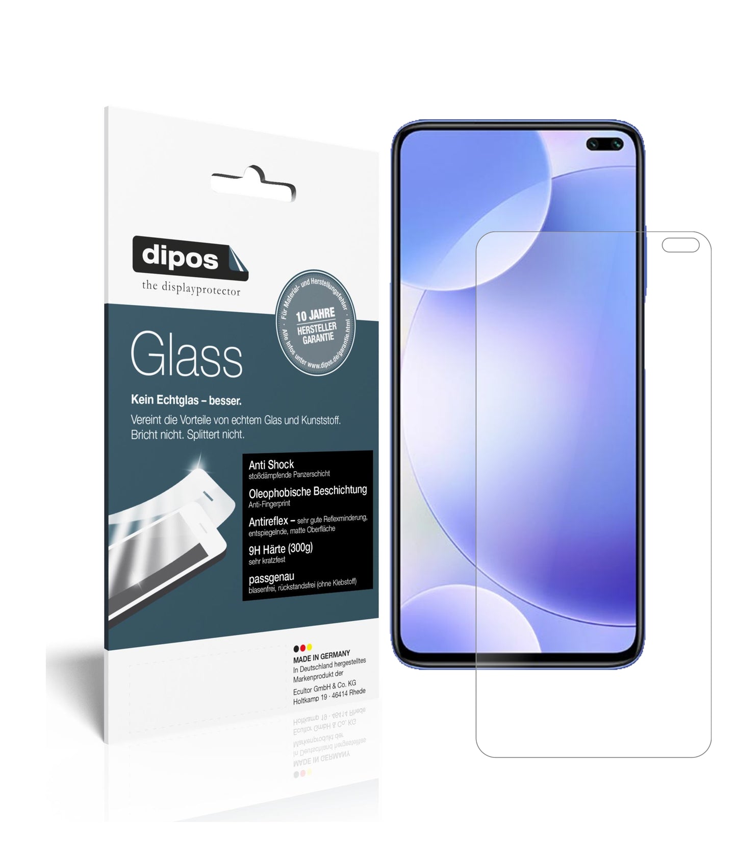 Mattes Panzerglas: Schutz vor Brüchen, Fingerabdrücken und Bildschirmblendung für Poco-F2 Pro