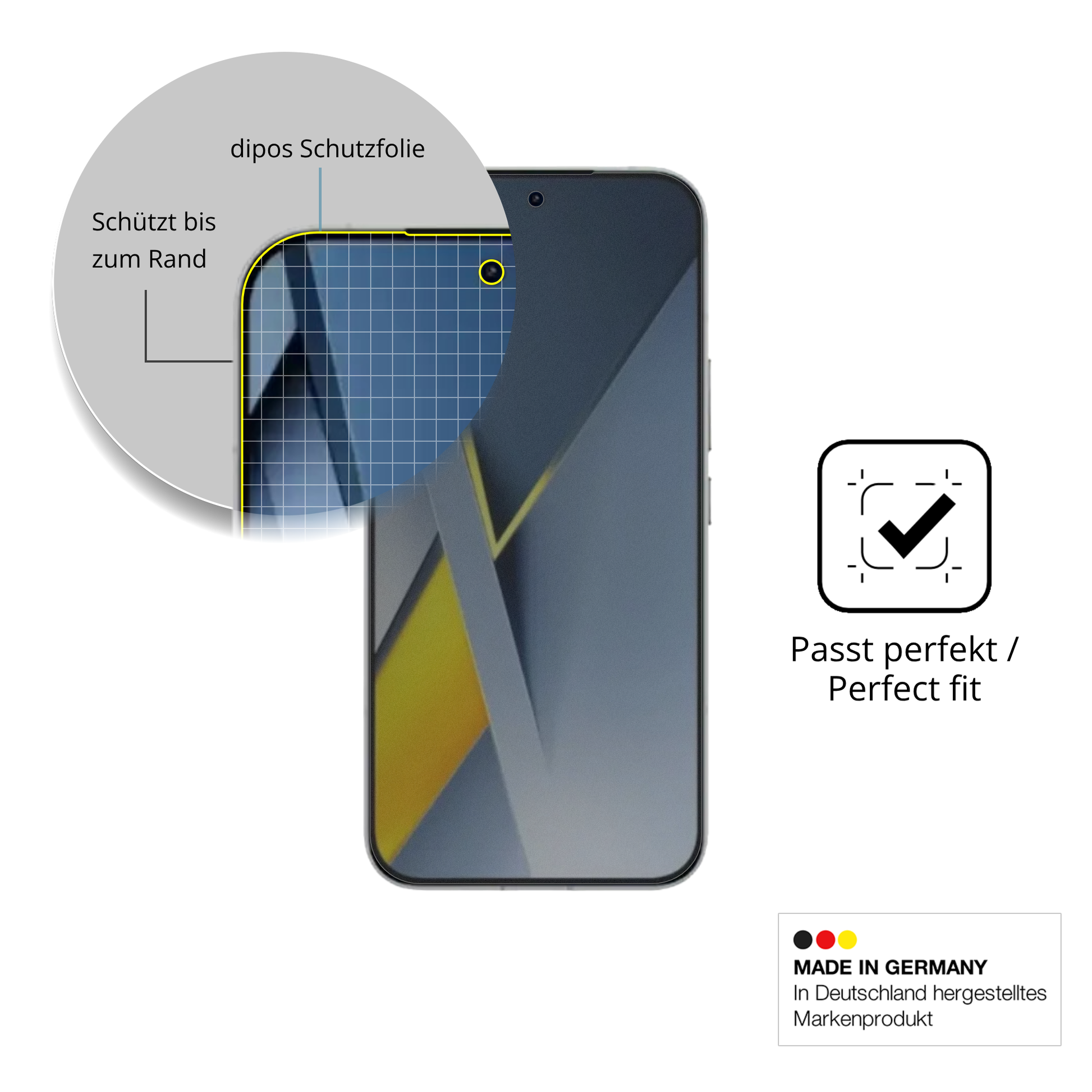 Schutz gegen Kratzer auf dem Poco F8 Pro Glas durch Schlüssel oder Ähnliches