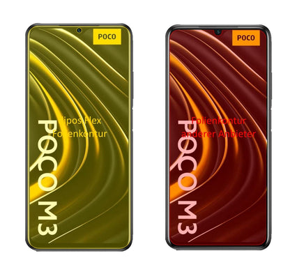2x Screen Protector for Poco M3 Protective Film covers 100% dipos Flex