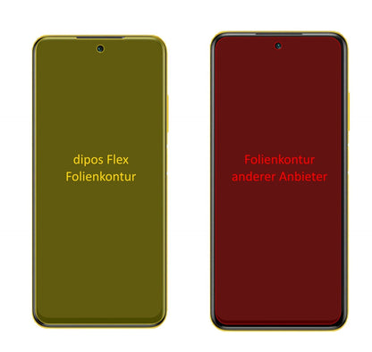 3x Screen Protector for Poco M3 Pro Protective Film covers 100% dipos Flex