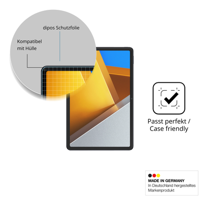Schutzfolie mit optimaler Passform, zur Verwendung mit Hüllen geeignet
