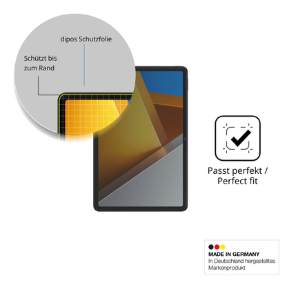 Schutz gegen Kratzer auf dem Poco Pad M1 Glas durch Schlüssel oder Ähnliches