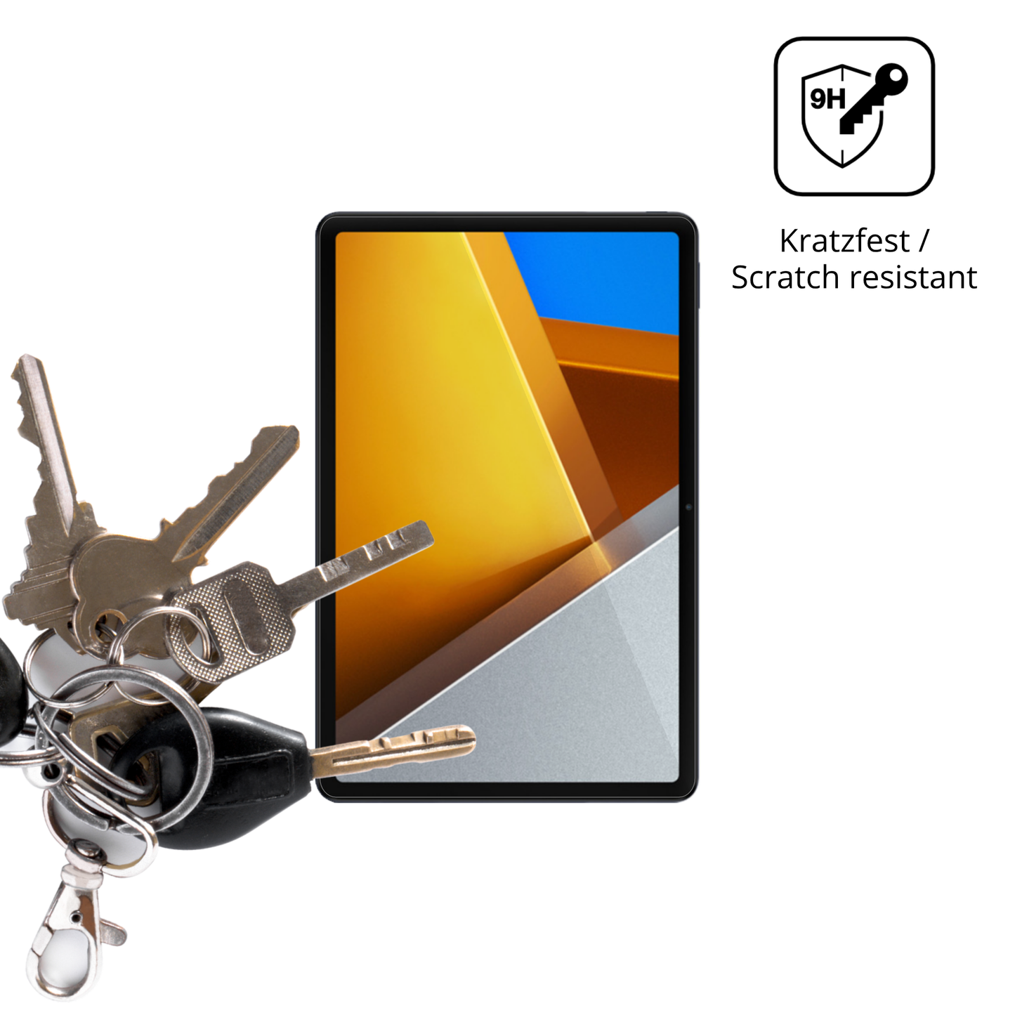 dipos Displayschutz für Poco Pad X1, transparente Oberfläche, perfekte Passform auch für die Rundungen