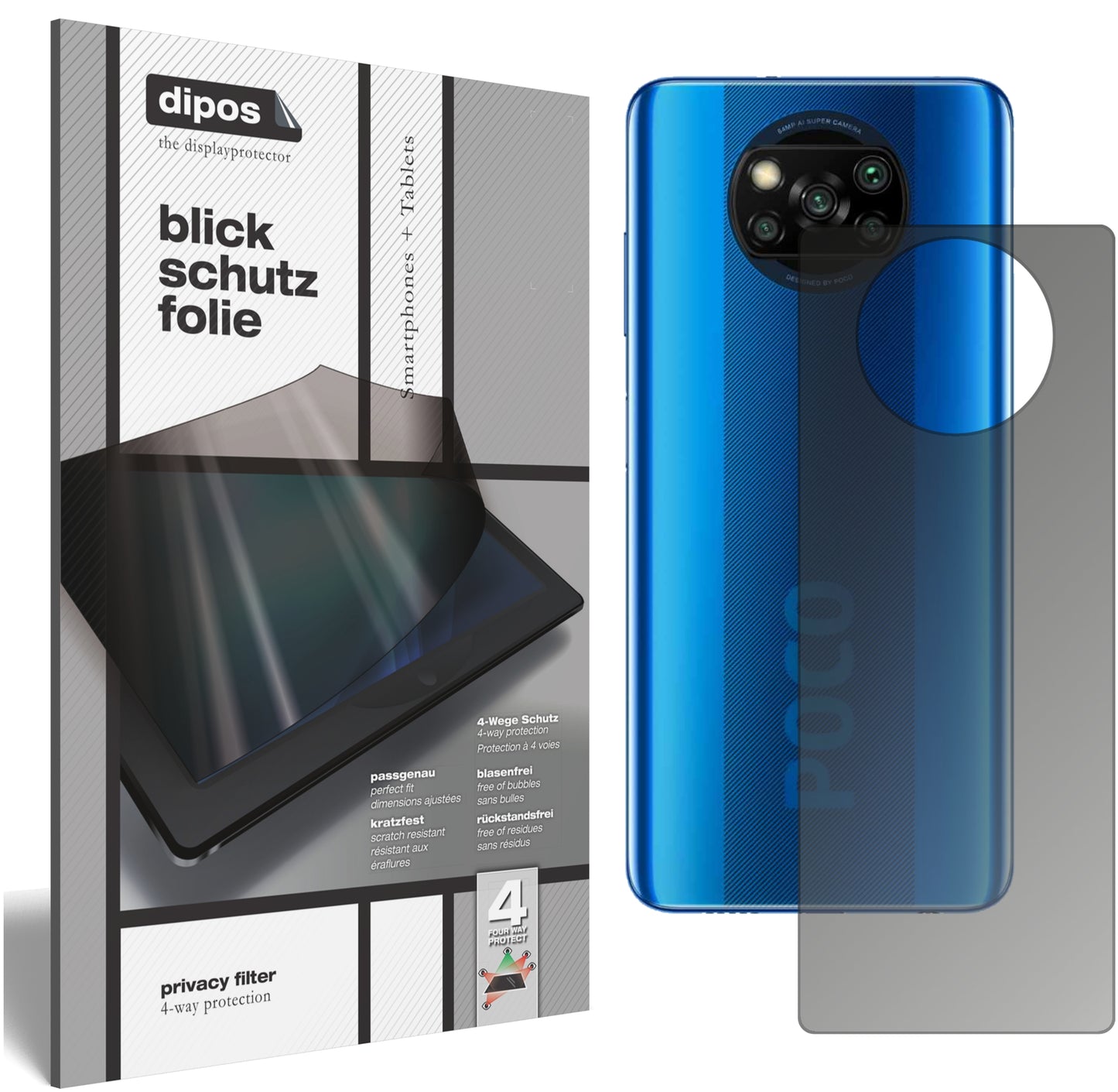 Privacy Filter: 9H Panzerglas mit Blickschutz & einfache Anbringung