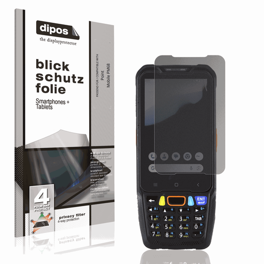 Blickschutzfolie von dipos passend für pointmobile pm68, präziser Zuschnitt und blasenfrei montiert
